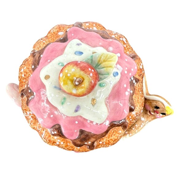 VTG Fitz and Floyd Candy Lane Express Ceramic Cupcake Gingerbread Trinket Dish - Picture 8 of 12